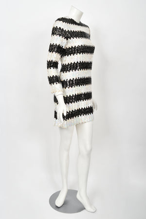 1966 Betsey Johnson for Paraphernalia Documented Sequin Mod Mini Dress