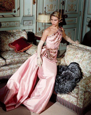 2007 Christian Dior by John Galliano Blush Pink Silk Asymmetric Sculptural Gown