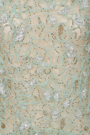 2012 Chanel by Karl Lagerfeld Documented Sheer Illusion Beaded Silk Dress w/Tags