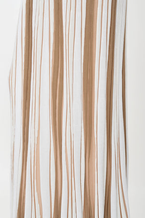 2002 Christian Dior by John Galliano Striped Stretch Knit Low-Plunge Gown