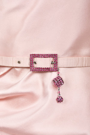 2007 Christian Dior by John Galliano Blush Pink Silk Asymmetric Sculptural Gown