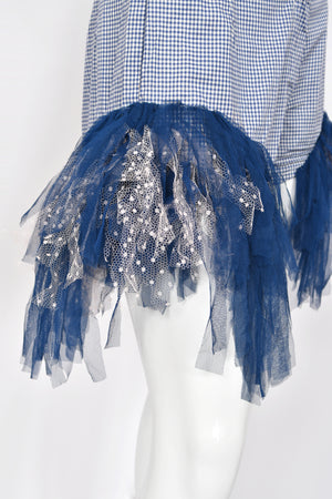 1992 Vivienne Westwood 'Salon Collection’ Editorial Gingham Cotton Cropped Corset & Shorts