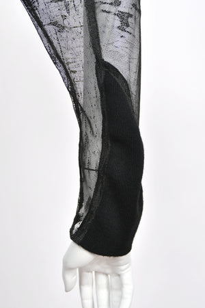 1987 Azzedine Alaia Naomi Campbell Featured Runway Sheer Lace Mini Dress