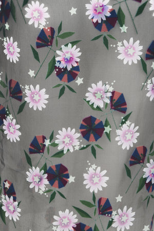 1998 Versace Couture Documented Runway Sheer Floral Silk Slip Dress