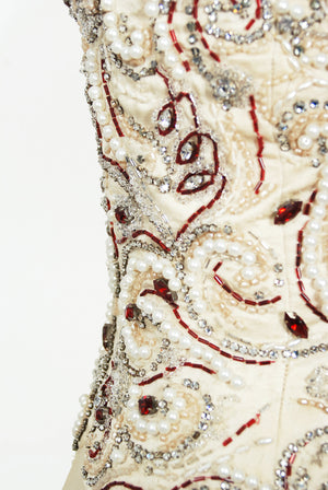 1996 Iconic Madonna 'Evita' Film-Worn Beaded Ivory Silk Couture Gown