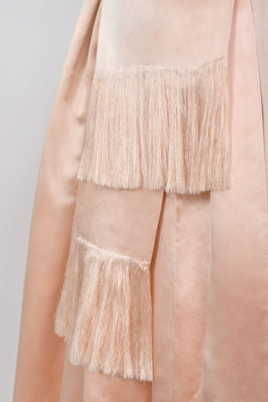 1958 Christian Dior by Yves Saint Laurent Documented Blush-Pink Silk Strapless Corset Gown