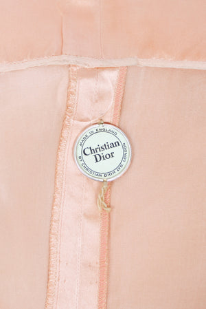 1958 Christian Dior by Yves Saint Laurent Documented Blush-Pink Silk Strapless Corset Gown