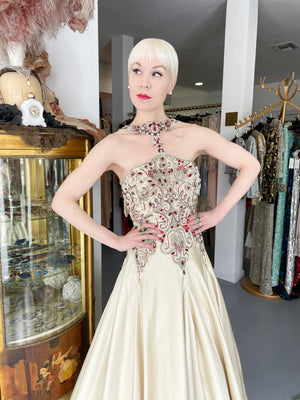 1996 Iconic Madonna 'Evita' Film-Worn Beaded Ivory Silk Couture Gown
