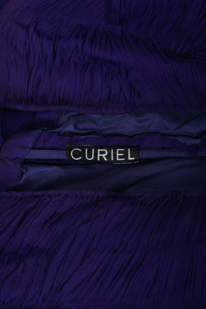 1950's Gigliola Curiel Couture Pleated Purple Silk Chiffon Strapless Goddess Gown