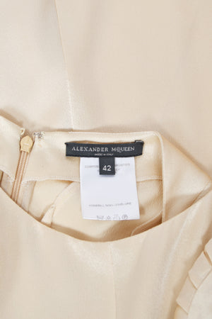 2004 Alexander McQueen 'Deliverance' Collection Ivory Silk Cut-Out Backless Jumpsuit