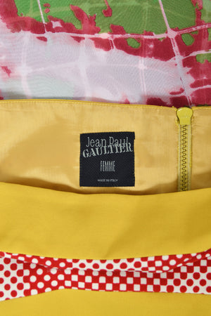 1996 Jean Paul Gaultier Cyberbaba 'Sex and the City' Graphic Silk Bustier Dress