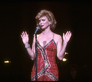 1984 Bob Mackie Documented Fully Beaded Red Silk High Low Micro-Mini Dress