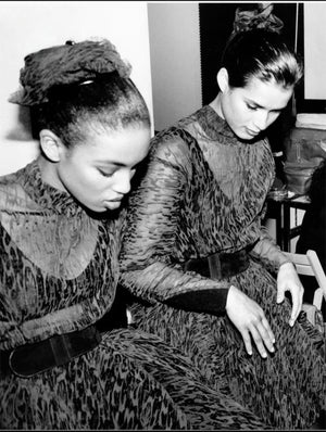 1987 Azzedine Alaia Naomi Campbell Featured Runway Sheer Lace Mini Dress