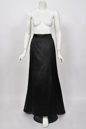 1999 Vivienne Westwood 'La Belle Helene' Collection Silk Off-Shoulder Corset Blouse & Full-Length Skirt Set