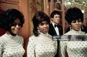 1960's Gene Shelly Seafoam Fully- Sequin Stretch Knit Beaded Collar Hourglass Gown