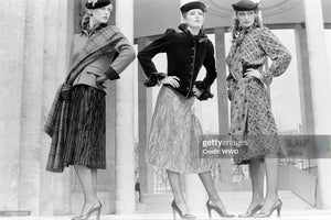 1979 Yves Saint Laurent Purple Velvet Puff-Shoulder Jacket & Knickers Pantsuit