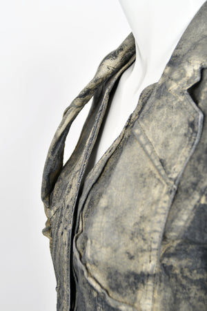 2006 Christian Dior by John Galliano Runway Painted Denim Jacket & Pants w/ Tags
