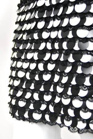 2011 Chanel by Karl Lagerfeld Runway Sample Black & White Beaded Sequin Lace Dress