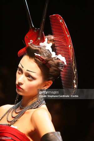 2007 Christian Dior by John Galliano Couture Runway Gunmetal Pearl Necklace & Chandelier Earrings