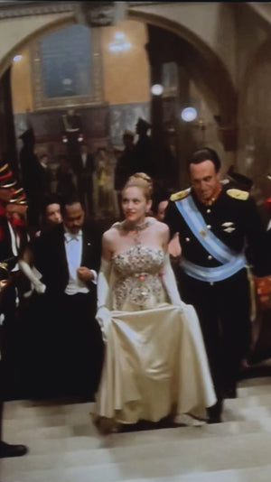 1996 Iconic Madonna 'Evita' Film-Worn Beaded Ivory Silk Couture Gown