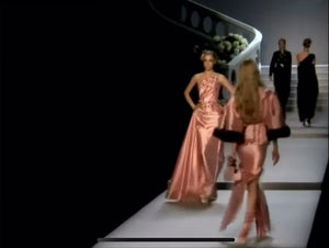 2007 Christian Dior by John Galliano Beaded Pink Silk Asymmetric Sculptural Gown