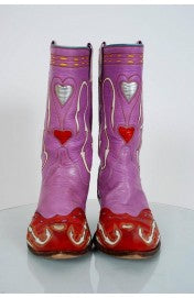 1950's Rare Nudie's Rodeo Tailor Novelty Hearts Leather Cowboy Boots