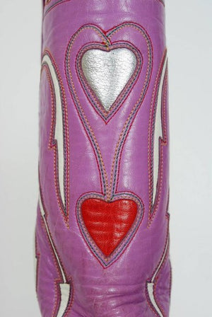 1950's Rare Nudie's Rodeo Tailor Novelty Hearts Leather Cowboy Boots