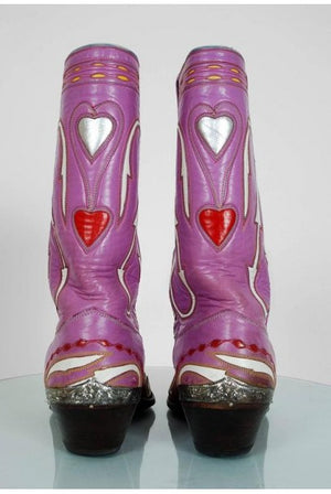 1950's Rare Nudie's Rodeo Tailor Novelty Hearts Leather Cowboy Boots