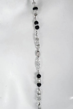 1954 Chanel by Robert Goossens Rare Crystal Metal Long Sautoir Couture Necklace