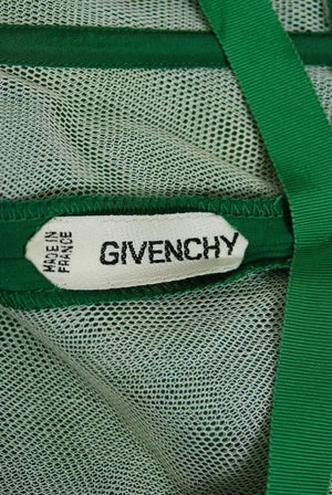 1991 Givenchy Haute-Couture Green Pink Satin Strapless Belted Jumpsuit & Jacket