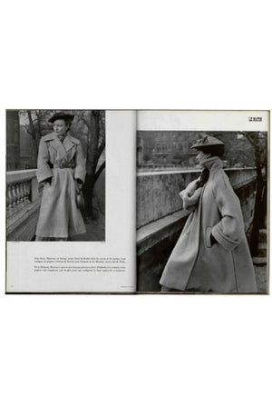 1951 Pierre Balmain Haute-Couture Black Velvet Wide-Cuff Swing Coat Jacket