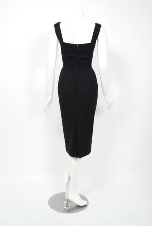 1952 Christian Dior Haute-Couture Wool Cocktail Dress & Double-Breasted Jacket