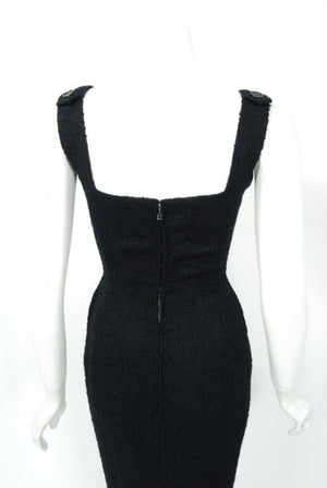 1952 Christian Dior Haute-Couture Wool Cocktail Dress & Double-Breasted Jacket