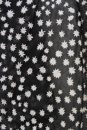 1970 Ossie Clark Daisy Celia Birtwell Print Capelet Empire Handkerchief Blouse