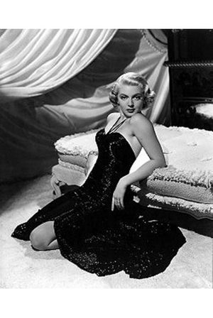 1943 Gilbert Adrian Couture Black Beaded Strapless Gown Worn By Lana Turner