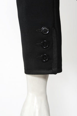 1968 Yves Saint Laurent Le Smoking Tuxedo Black Gabardine Pant Suit