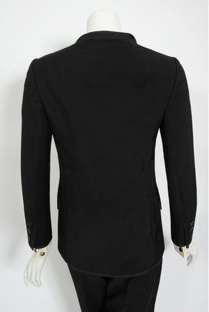 1968 Yves Saint Laurent Le Smoking Tuxedo Black Gabardine Pant Suit