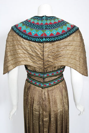 1951 Helen Rose Gold Lamé Egyptian 'The Great Caruso' Film-Worn Dress