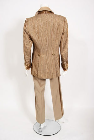 1976 Sonny & Cher Documented Custom-Made Bob Mackie Sequin Gown Suit Set