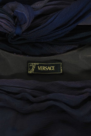 2004 Versace Couture Worn by Actress Melanie Griffith Ombré Silk Gown