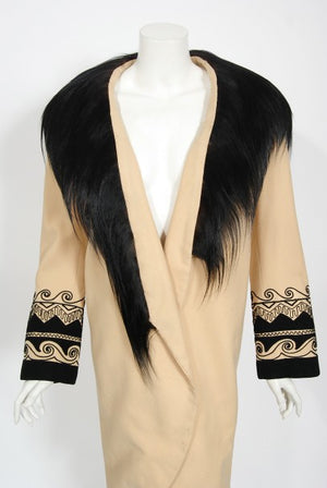 1952 Iconic "Singin' In The Rain" Movie Worn Embroidered Taupe Wool Coat