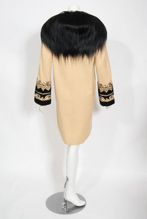 1952 Iconic "Singin' In The Rain" Movie Worn Embroidered Taupe Wool Coat