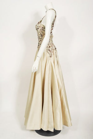 1996 Iconic Madonna 'Evita' Film-Worn Beaded Ivory Silk Couture Gown