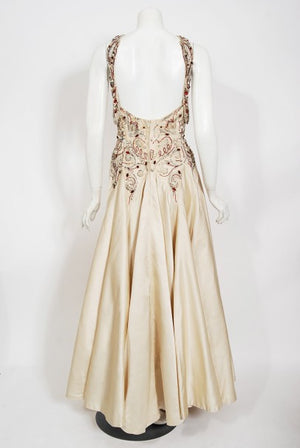 1996 Iconic Madonna 'Evita' Film-Worn Beaded Ivory Silk Couture Gown