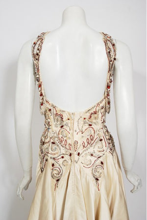 1996 Iconic Madonna 'Evita' Film-Worn Beaded Ivory Silk Couture Gown