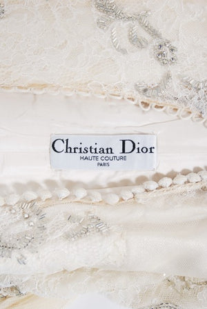 2003 Christian Dior by Galliano Haute Couture Beaded Lace Bias-Cut Gown