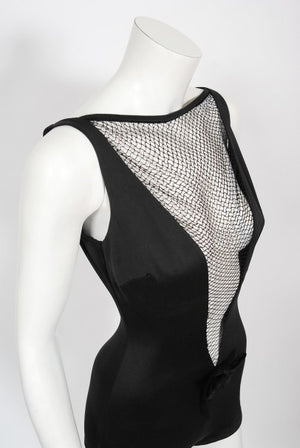1964 Cole of California Documented Black Fishnet 'Scandal Suit' Swimsuit