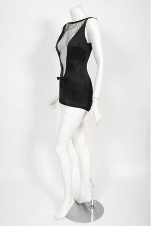 1964 Cole of California Documented Black Fishnet 'Scandal Suit' Swimsuit