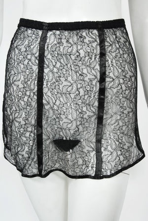 1940's Schiaparelli Inspired 'Hands On' Silk Appliqué Lace Bra & Tap Pants