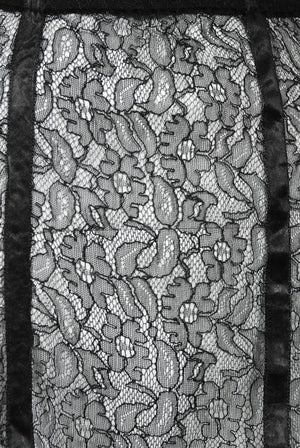 1940's Schiaparelli Inspired 'Hands On' Silk Appliqué Lace Bra & Tap Pants